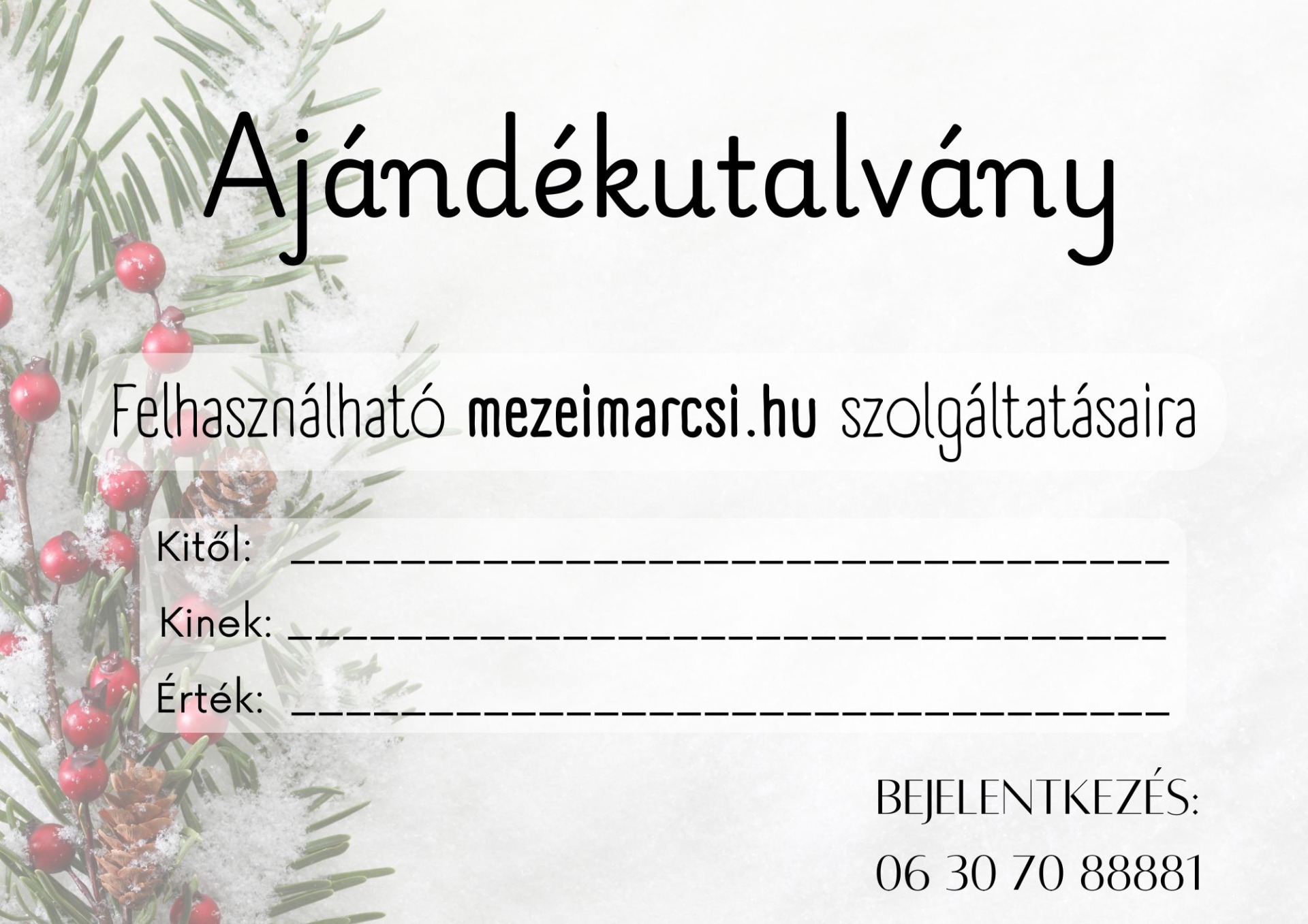 Ajándékutalvány 1